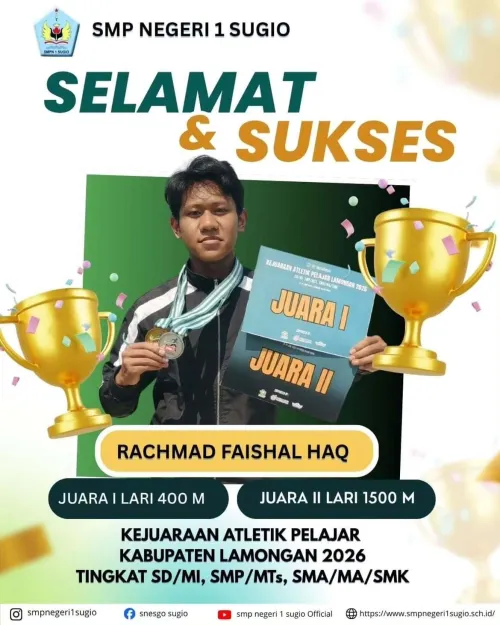 Selamat dan sukses untuk Rachmad Faishal Haq