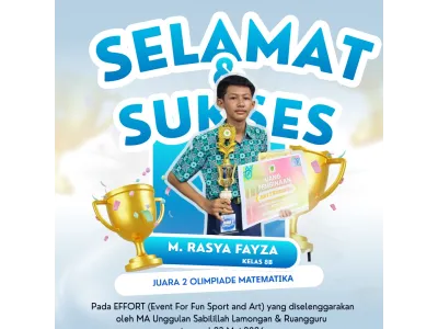 UKIR PRESTASI MEMBANGGAKAN, SISWA SMP NEGERI 1 SUGIO RAIH JUARA II OLIMPIADE MATEMATIKA